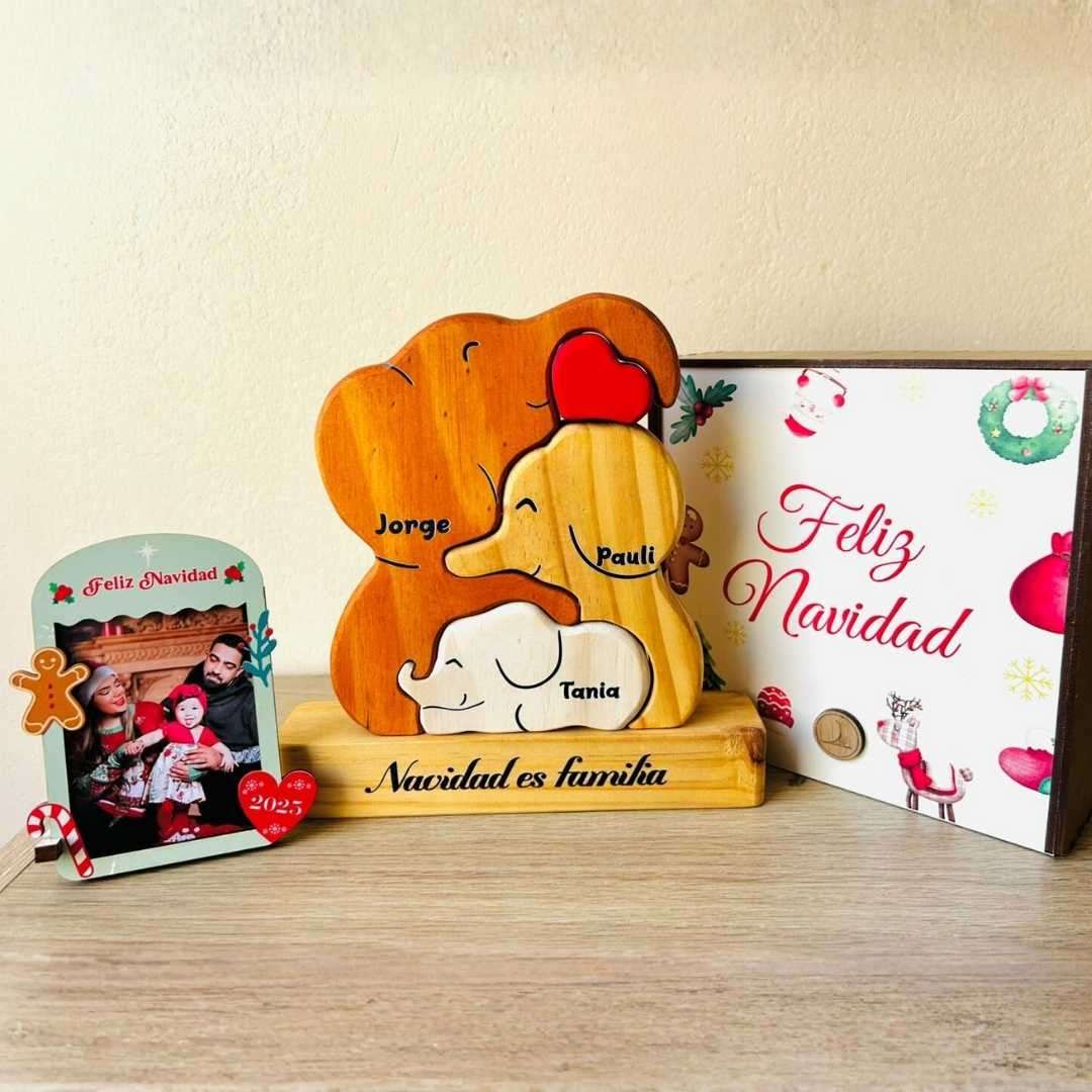 Familia Abrazo de Elefantes Tótem