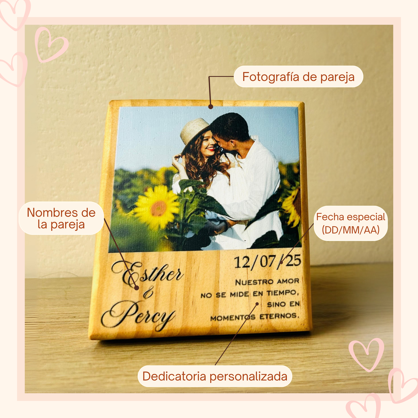 Cuadro Madera Pareja