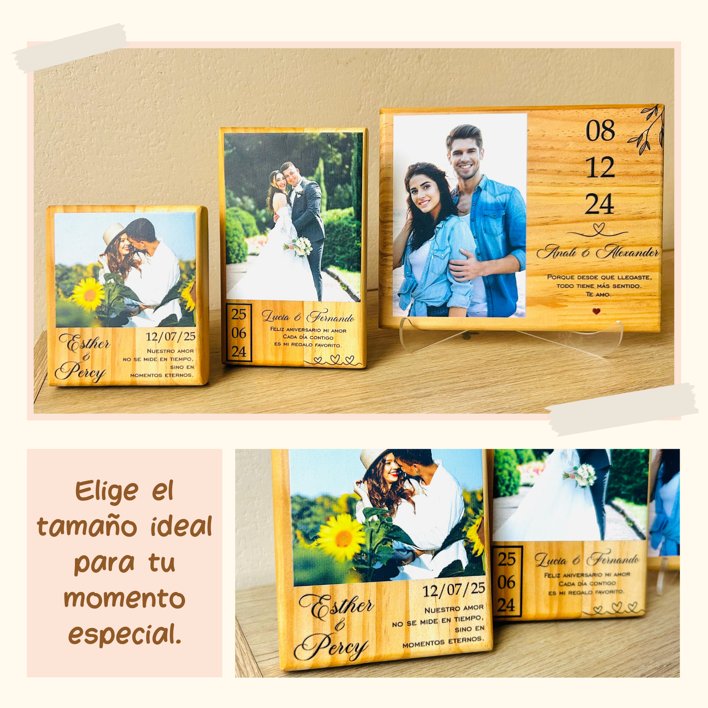 Cuadro Madera Pareja
