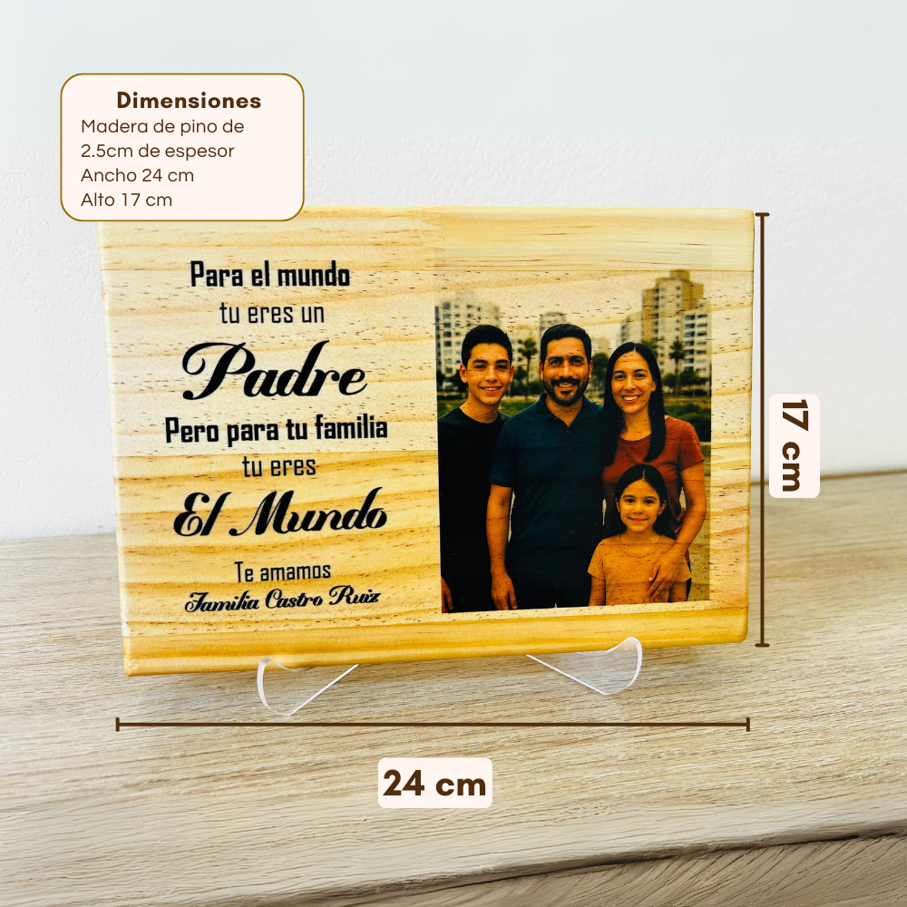 Cuadro Papá Madera