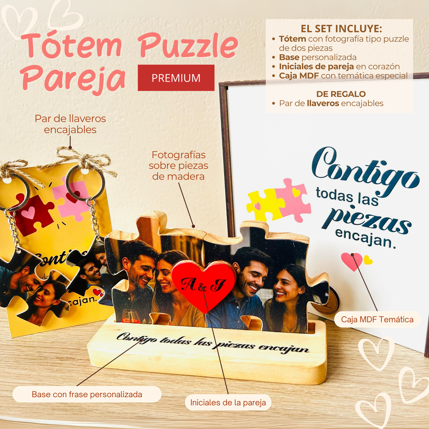 Tótem Puzzle Pareja