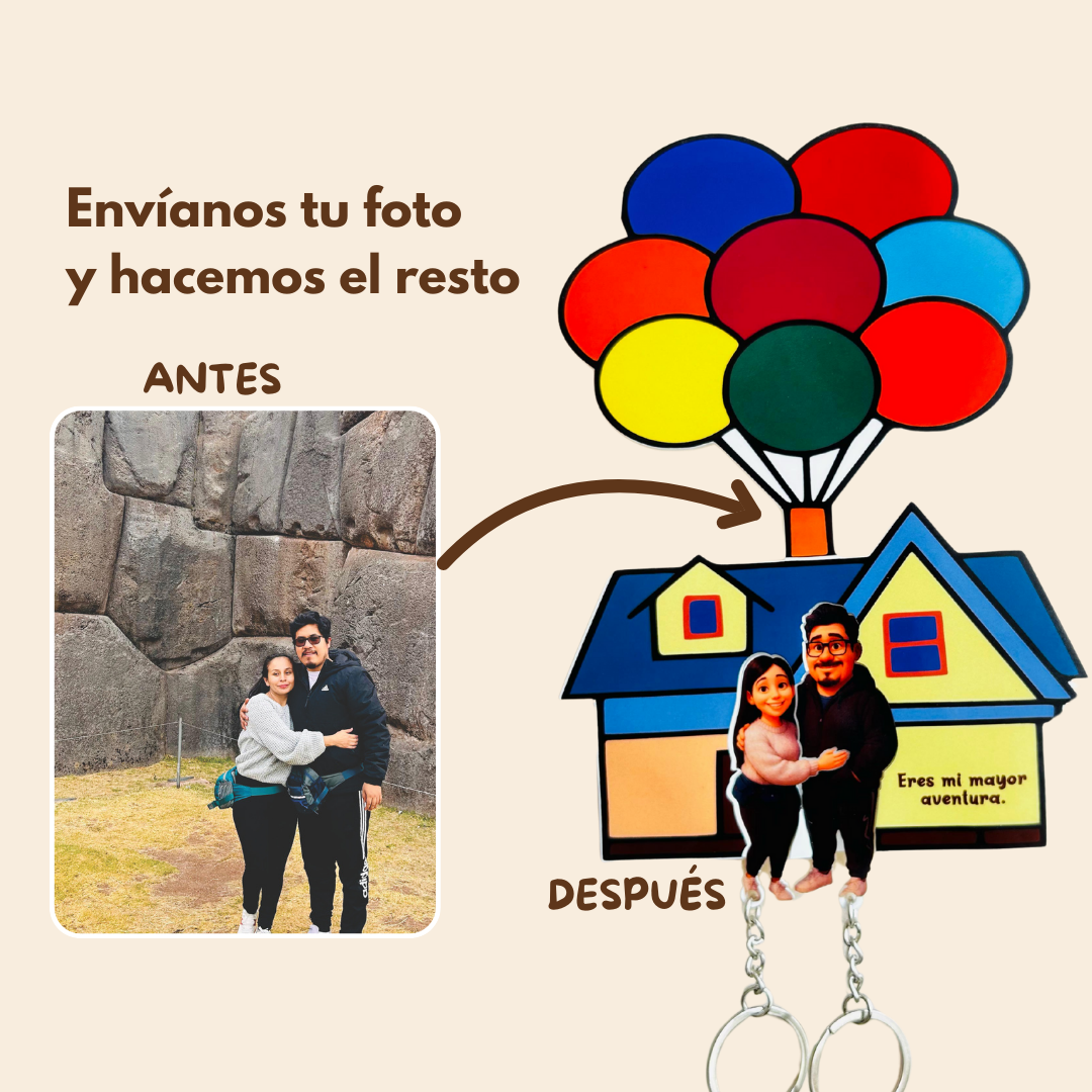 Llaveros Personalizados Estilo Pixar