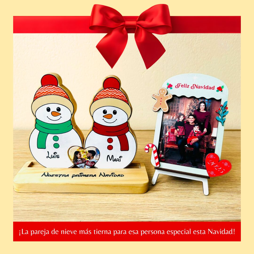 Pareja de muñecos de Nieve