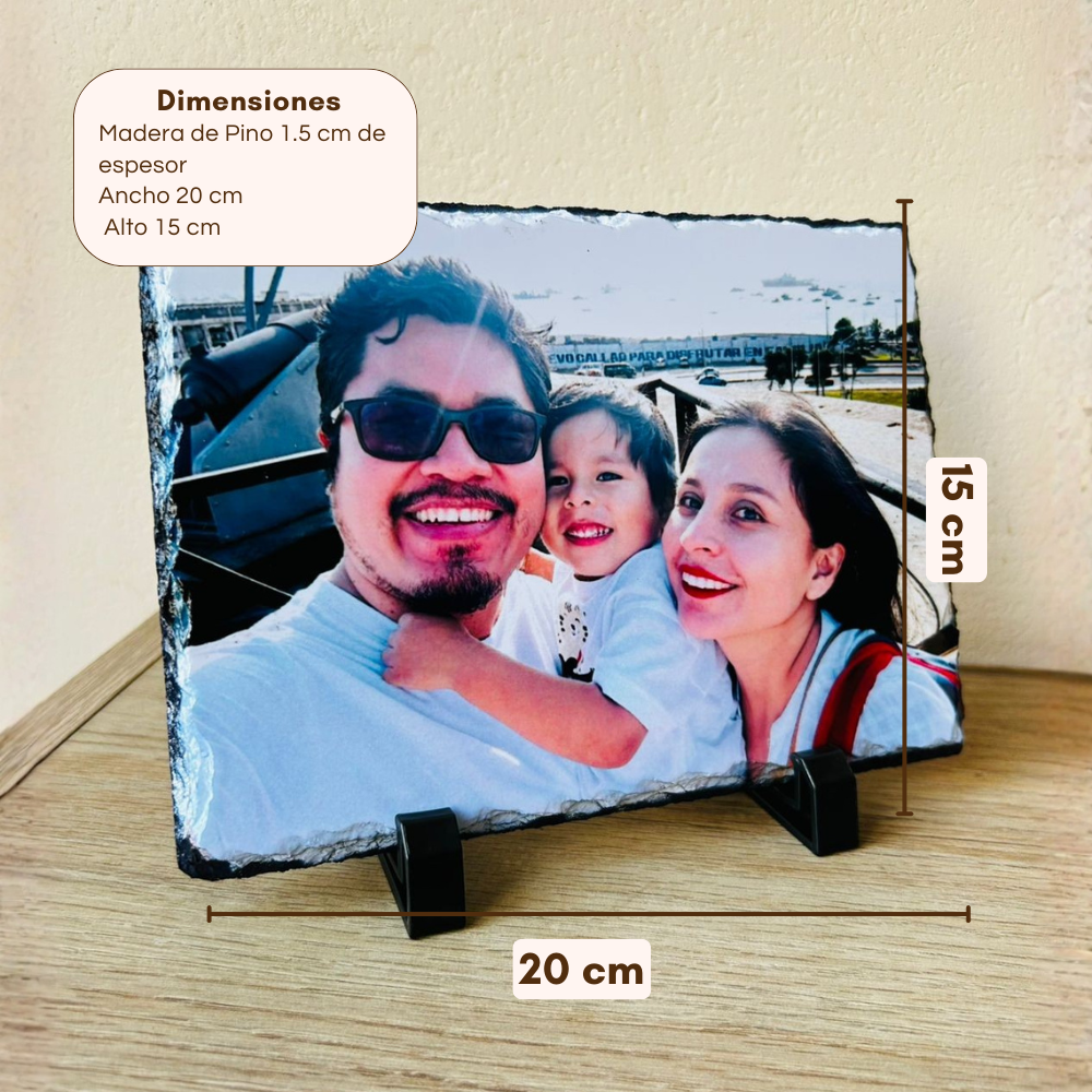 Cuadro de Piedra con foto grabada