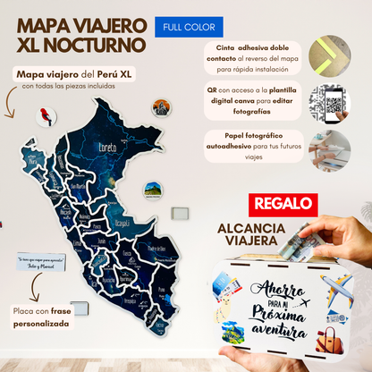 Mapa Viajero del Perú XL - Nocturno