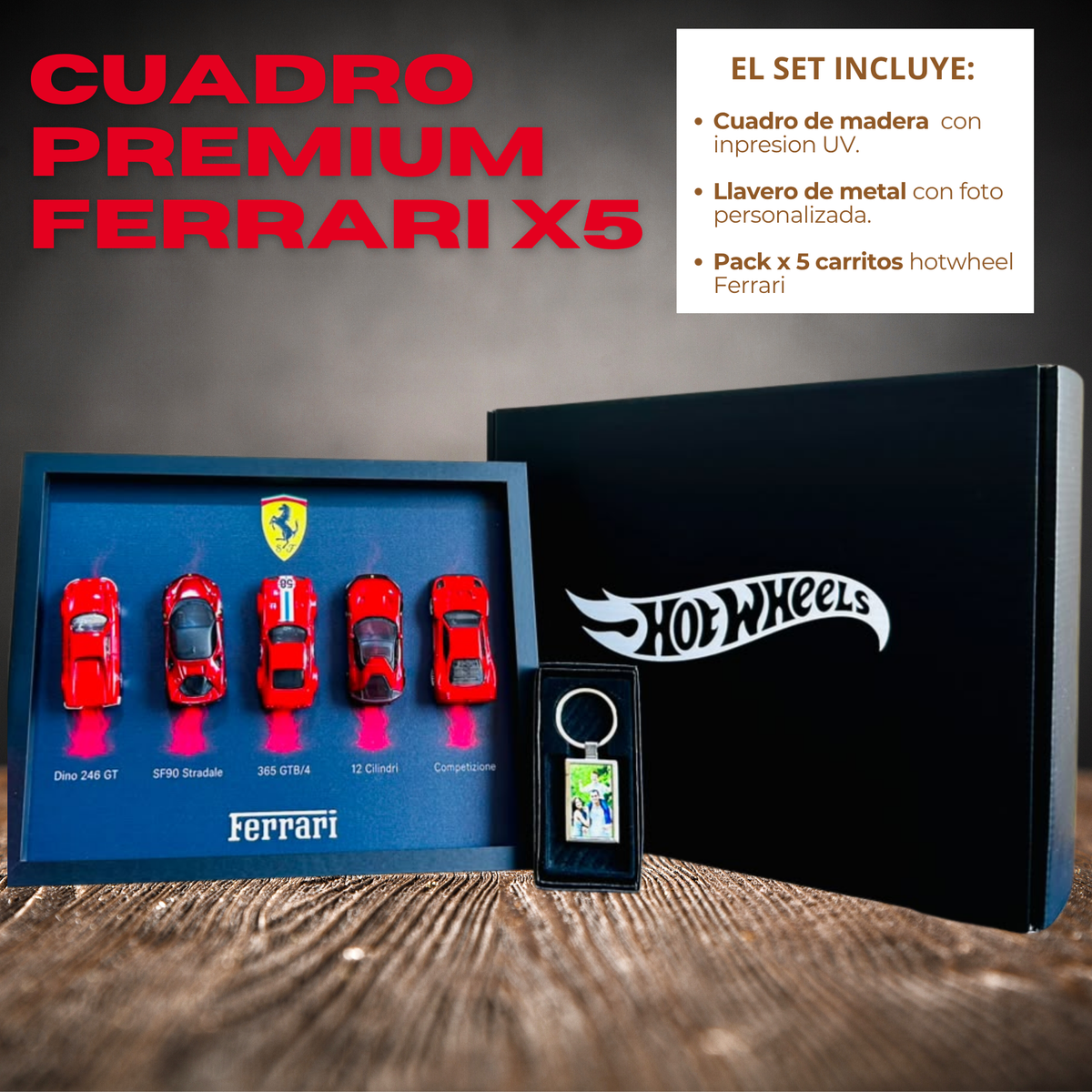 Cuadro premium Ferrari Pack x5