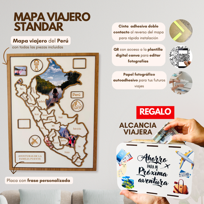 Mapa Viajero del Perú con Marco