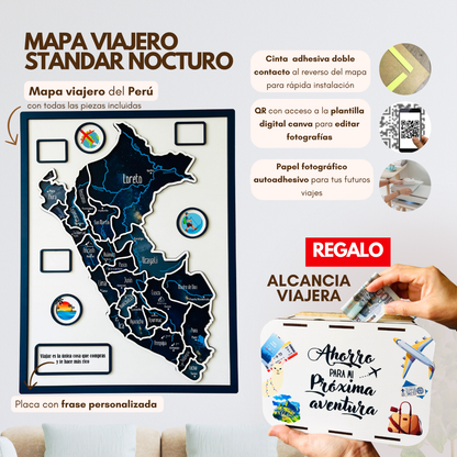 Mapa Viajero del Perú Nocturno