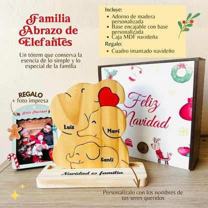Familia Abrazo de Elefantes Tótem