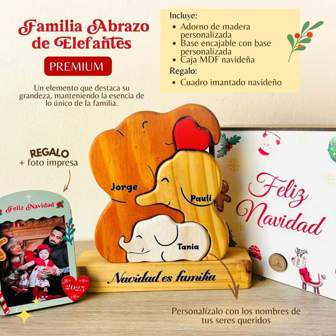 Familia Abrazo de Elefantes Tótem