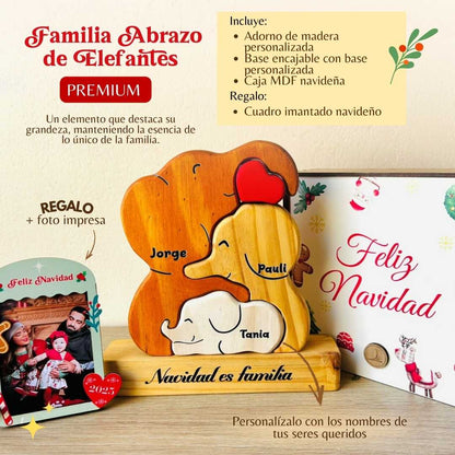 Familia Abrazo de Elefantes Tótem