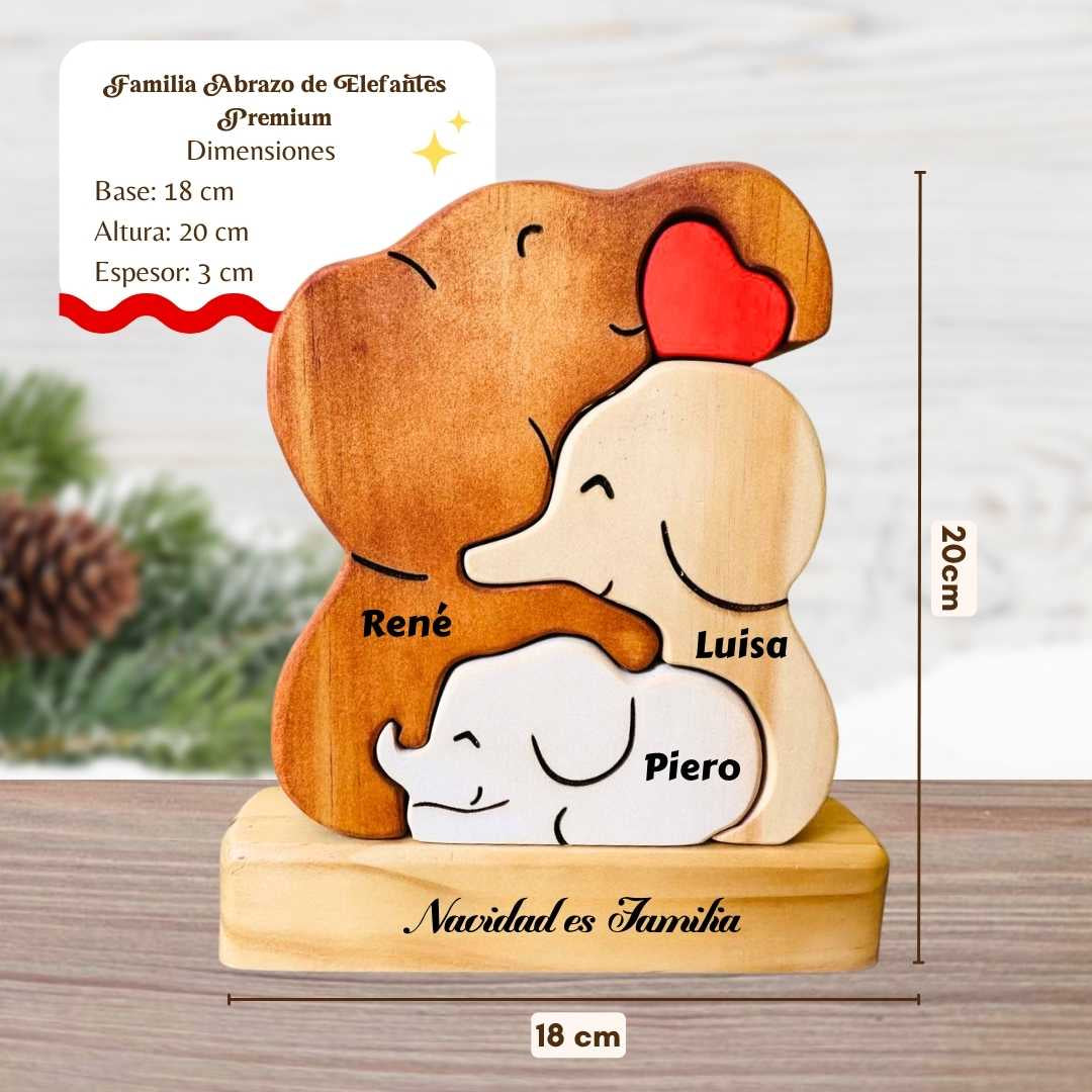 Familia Abrazo de Elefantes Tótem