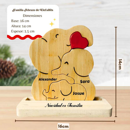 Familia Abrazo de Elefantes Tótem