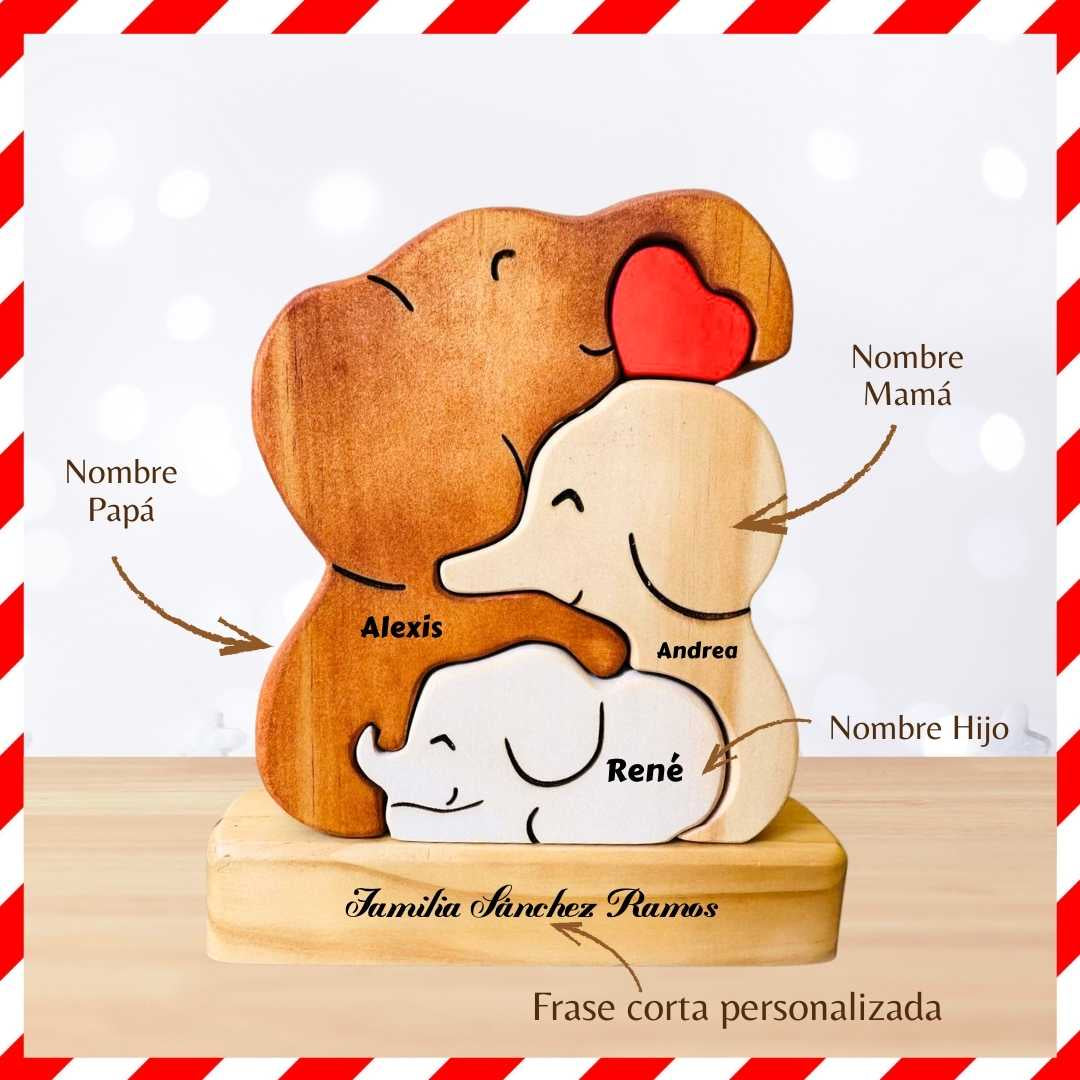 Familia Abrazo de Elefantes Tótem