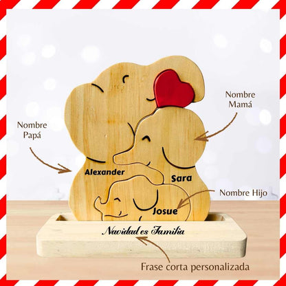 Familia Abrazo de Elefantes Tótem