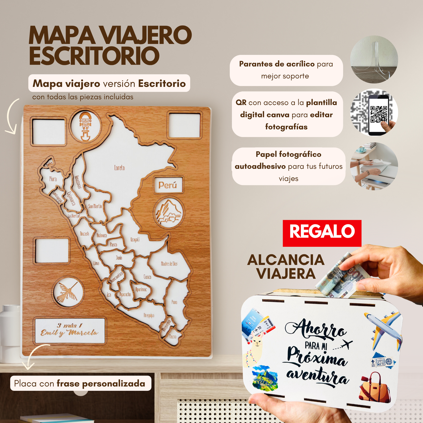 Mapa Escritorio viajero del Perú