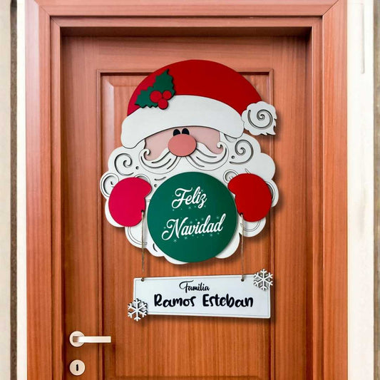 Corona Navideña Santa