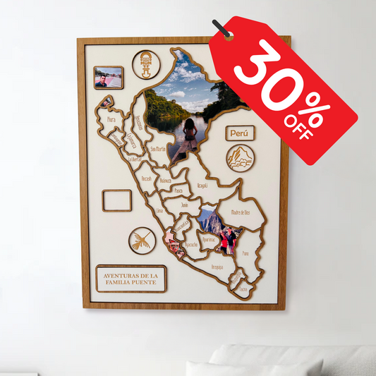 Mapa Viajero del Perú con Marco