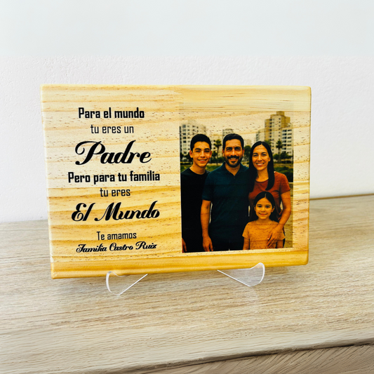 Cuadro Papá Madera