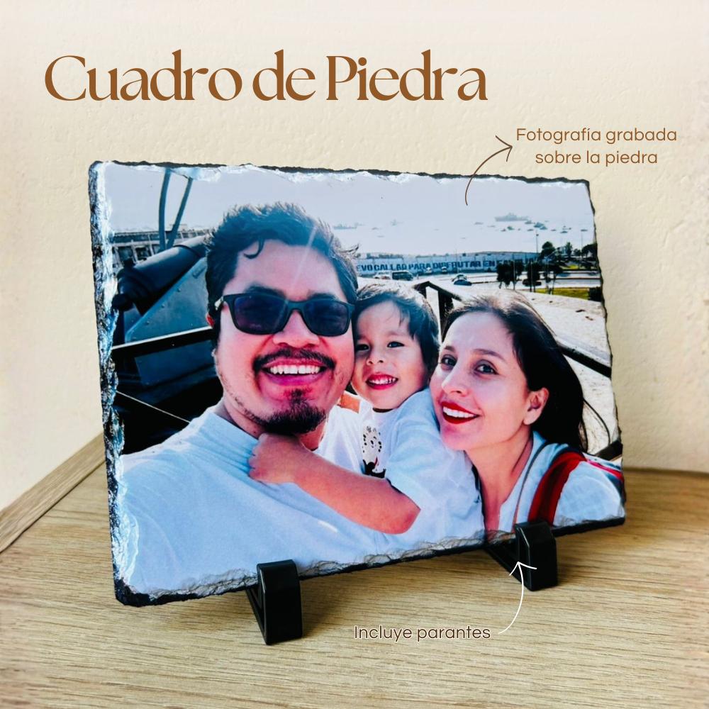 Cuadro de Piedra con foto grabada