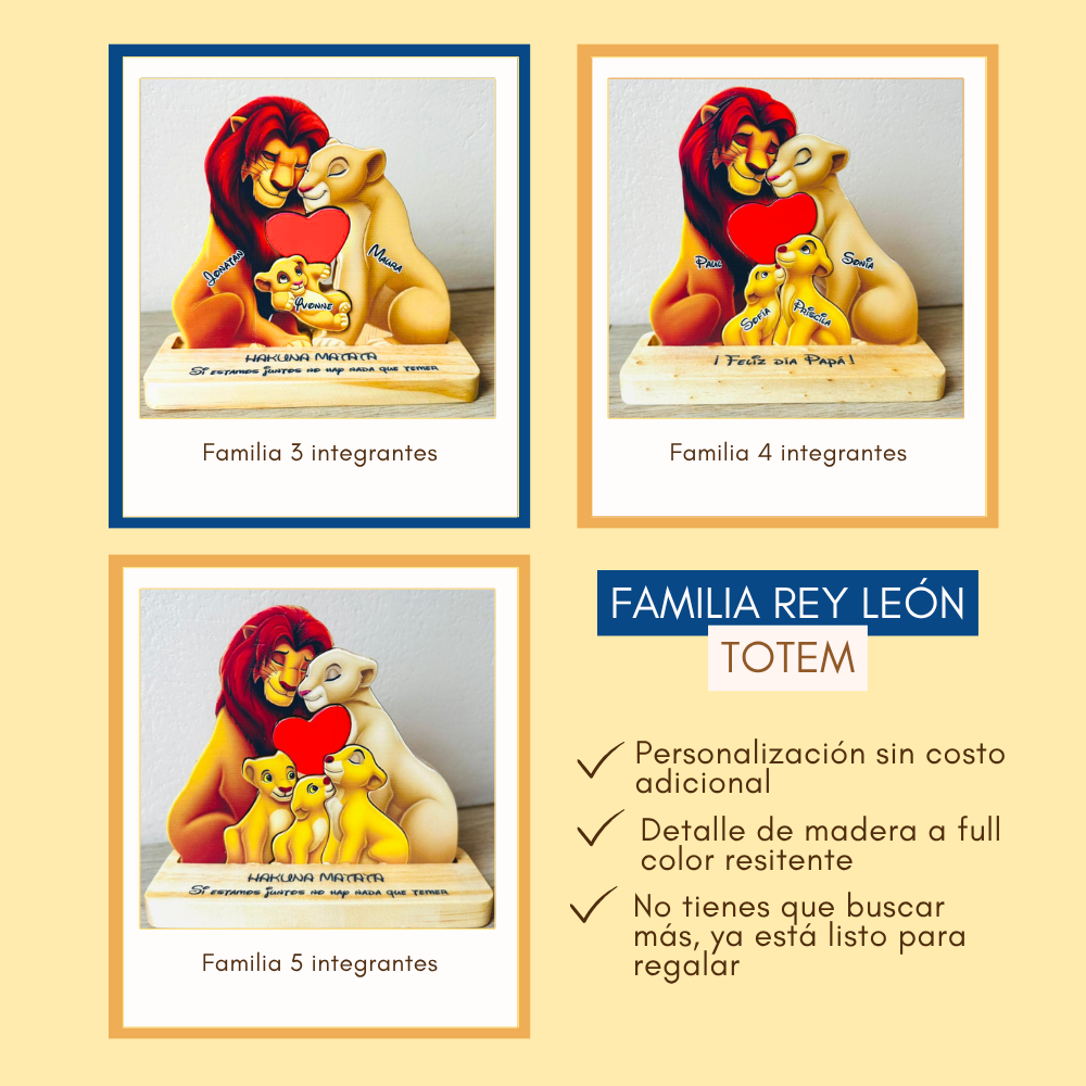 Tótem Familia Simba - Rey León