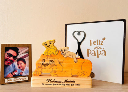 BOX PREMIUM Papá Rey León y cachorro